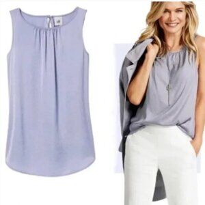 CAbi #5363 Satin Mist Tank Top in Silver Mist Size Large